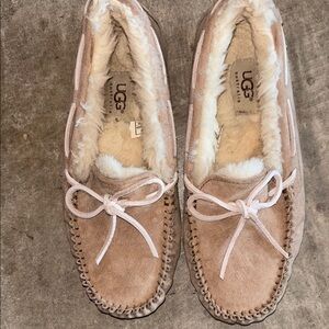 UGG Women's Tan Moccasin Slippers